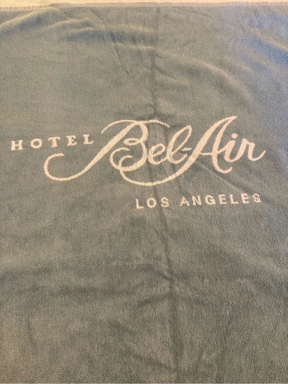 Vintage Hotel Bel-Air Los Angeles Swan Logo Bath Towel 35x65